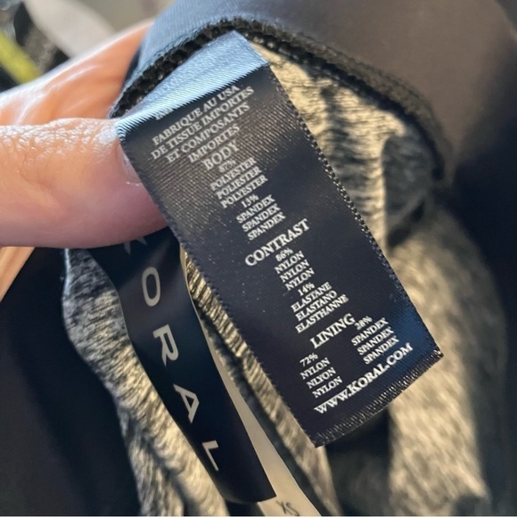 KORAL Frame Heathered Grey Mesh Panel Leggings - Picture 9 of 10